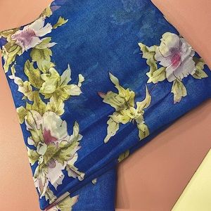 Royal Blue Floral Wrap